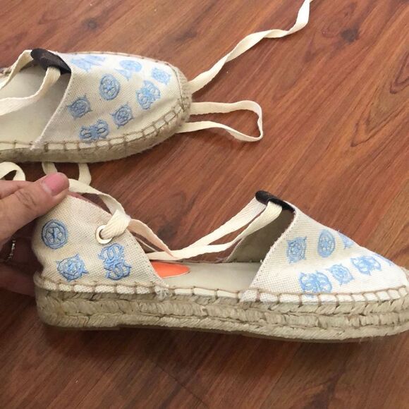 Guess Natural and blue espadrille with lace up size 8 - Picture 7 of 7